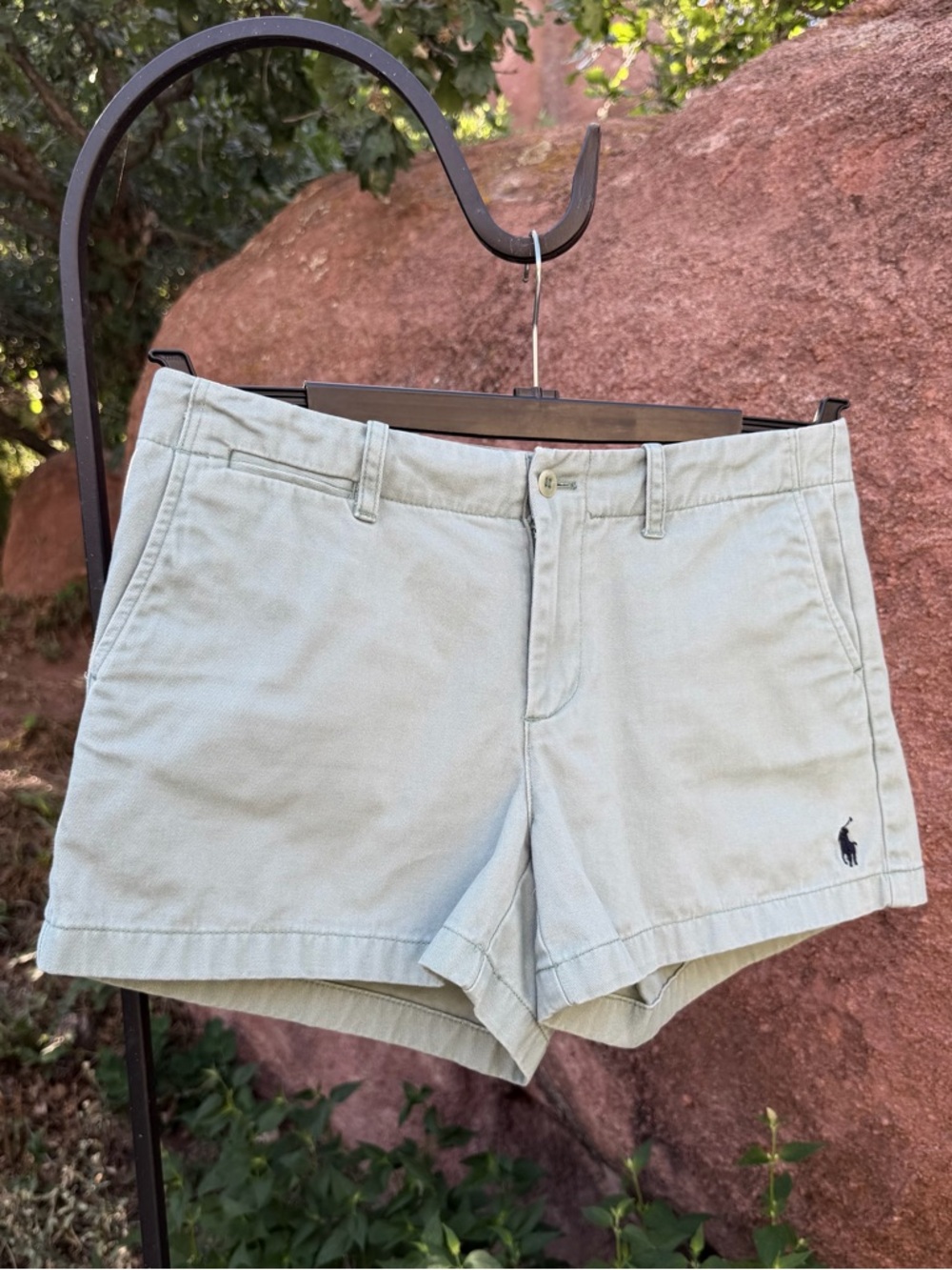 RALPH LAUREN Women‘s Sage Cotton Twill Chino Shorts Sz 6